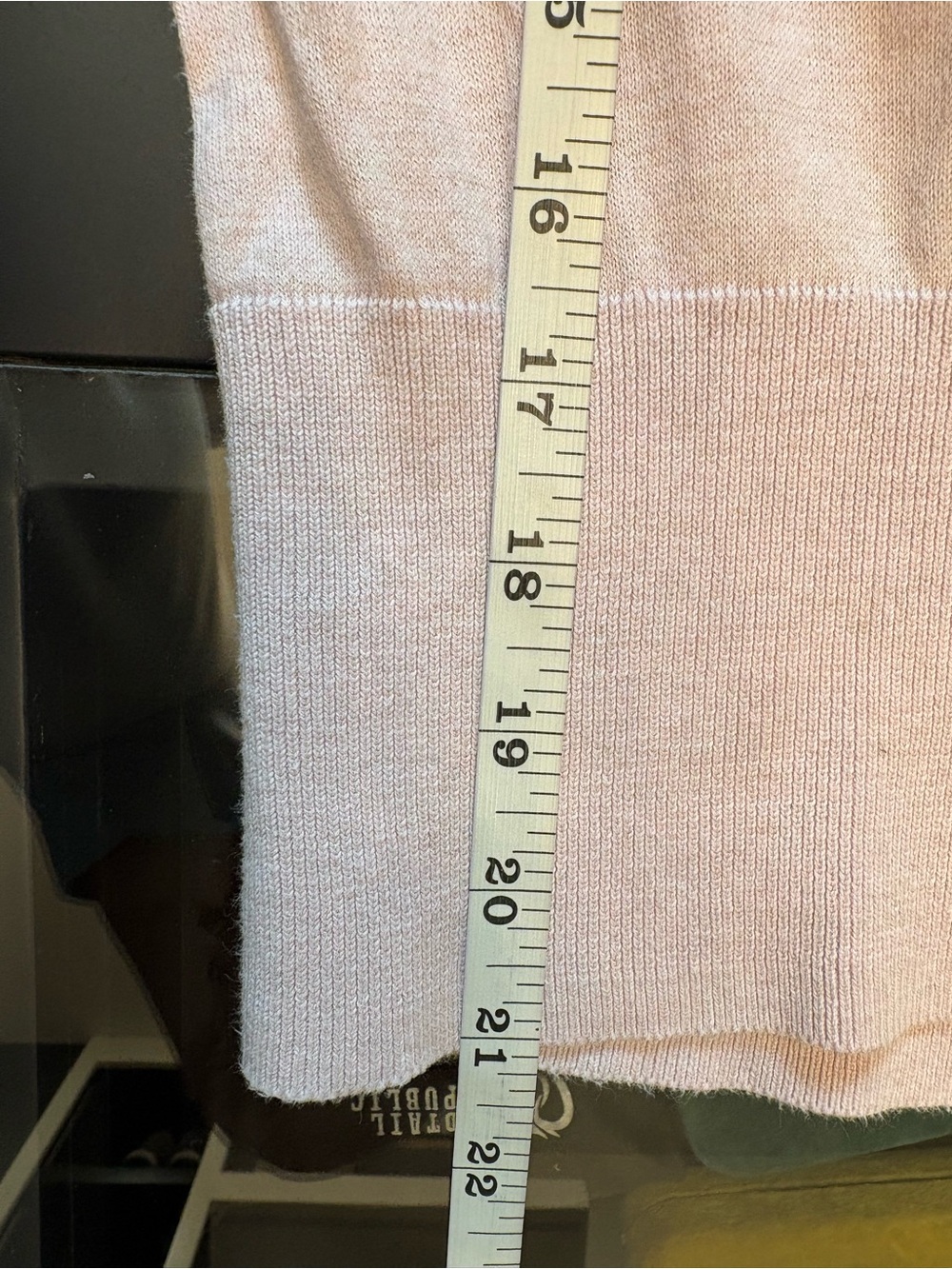 CAbi Light Pink Off-the-Shoulder Lightweight Sweater - Picture 8 of 9